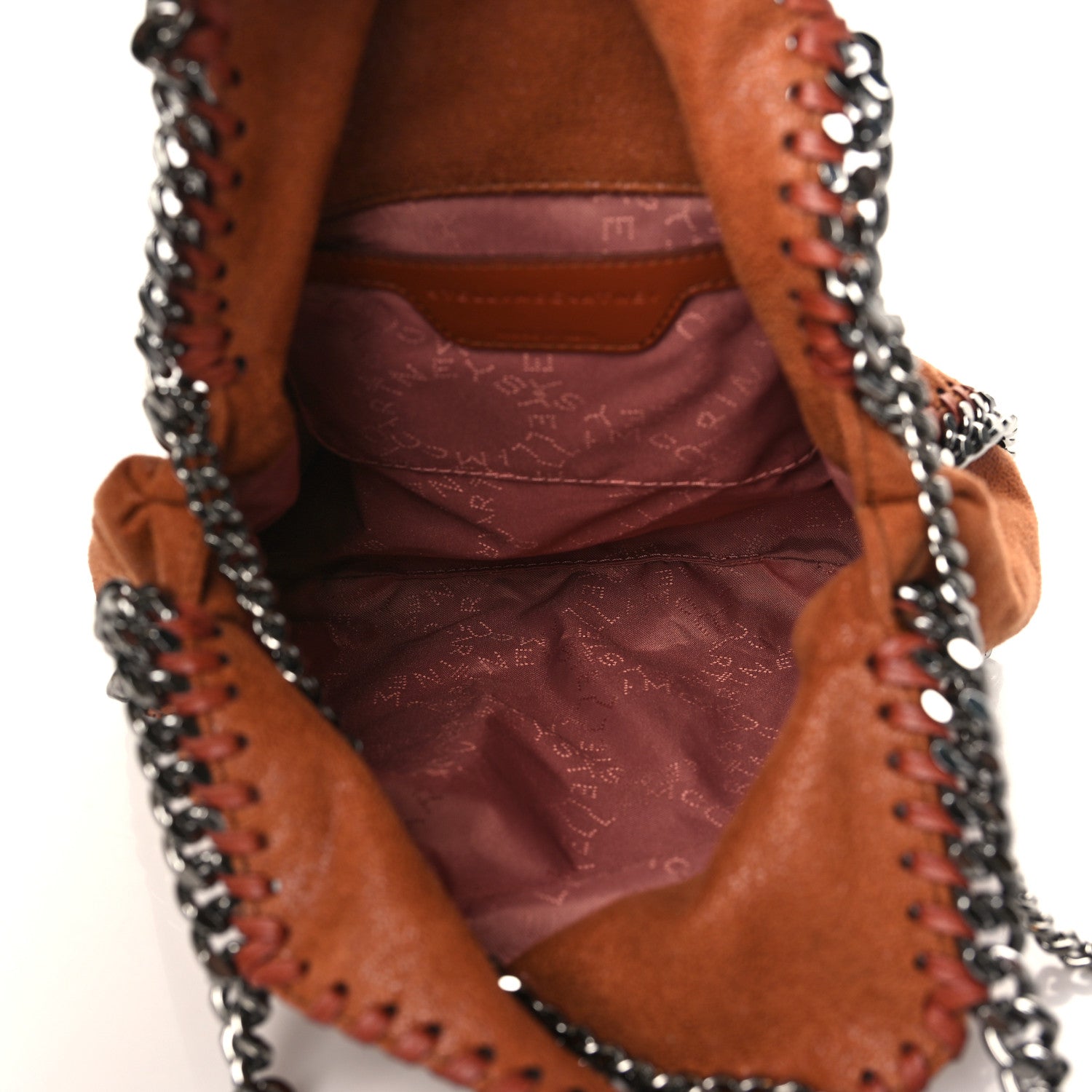 Stella McCartney Shaggy Deer Mini Falabella Fold Over Tote Brandy 4 of 8