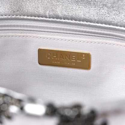 Chanel Metallic Calfskin Crochet Medium Chanel 19 Flap Silver 6 of 12