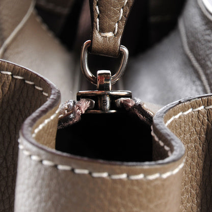Celine Drummed Calfskin Micro Luggage Souris 8 of 9