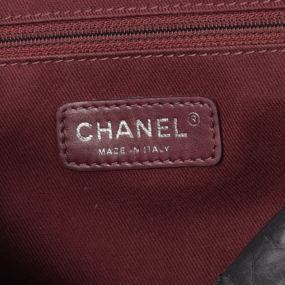Chanel Aged Calfskin Jumbo New Portobello Flap Black 6 of 8