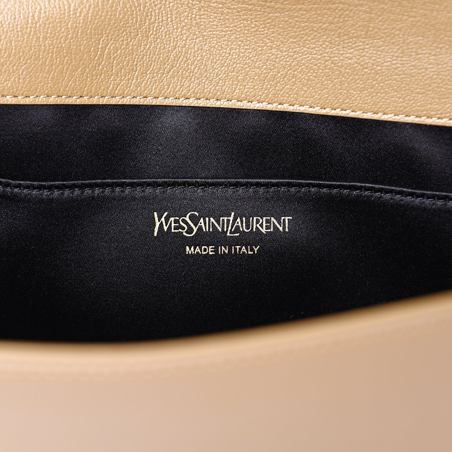 Calfskin Monogram Large Belle De Jour Clutch Beige