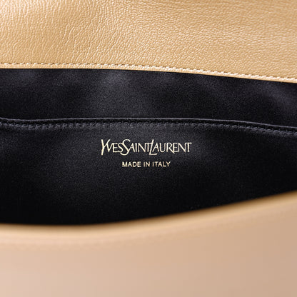 Saint Laurent Calfskin Monogram Large Belle De Jour Clutch Beige 5 of 5