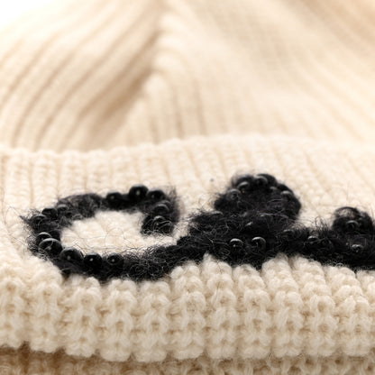 Chanel Cashmere Logo Beanie Hat Ivory 6 of 6
