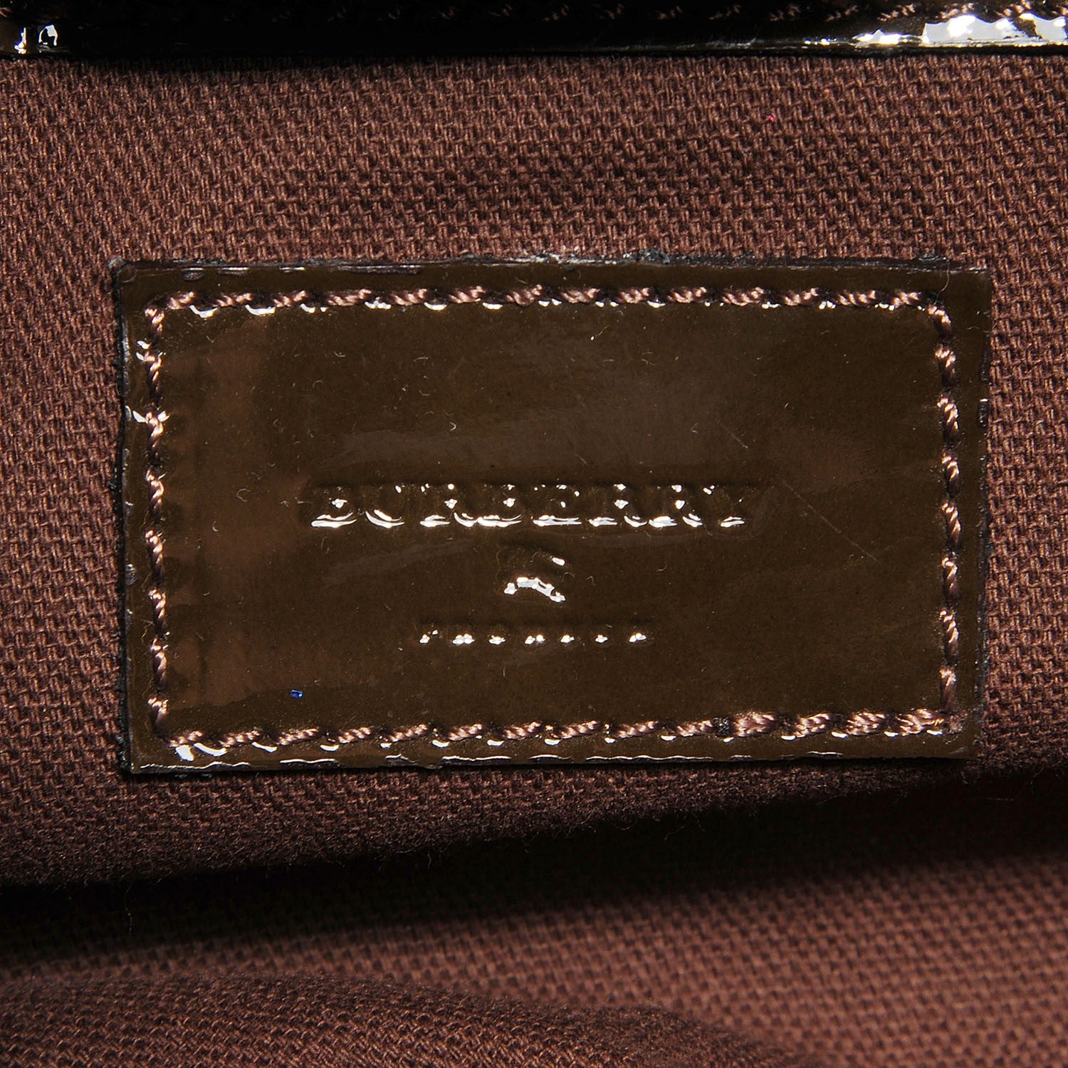Burberry House Check Patent Margaret Bag Brown 6 of 7