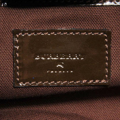 Burberry House Check Patent Margaret Bag Brown 6 of 7