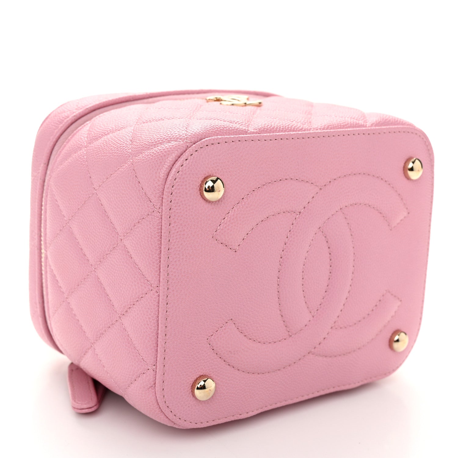 Chanel Caviar Quilted Small CC Vanity Case Pink 4 of 11