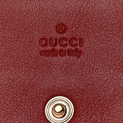 Gucci Guccissima Card Case Wallet Red 6 of 8