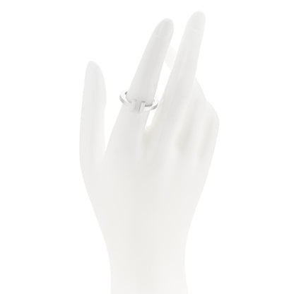 Tiffany 18K White Gold T Square Ring 54 7 2 of 4