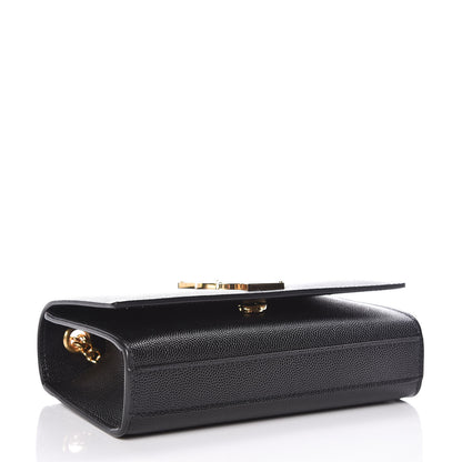 Saint Laurent Grain De Poudre Small Monogram Kate Satchel Black 4 of 8