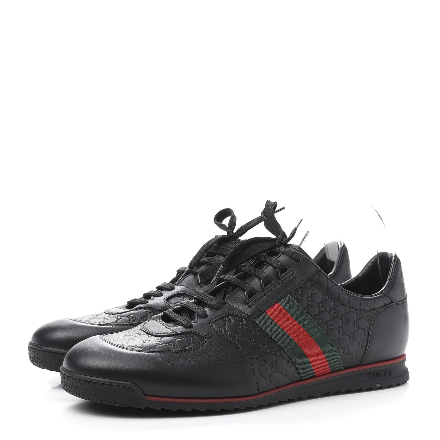 Gucci Guccissima Mens Web Sneakers 12 Black 3 of 9