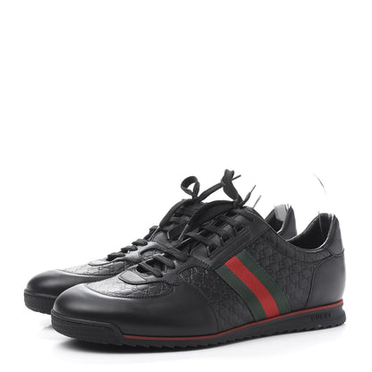 Gucci Guccissima Mens Web Sneakers 12 Black 3 of 9