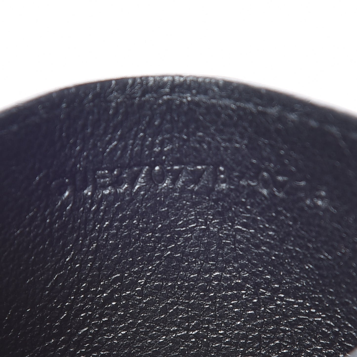 Calfskin Crocodile Embossed Monogram Credit Card Case Black