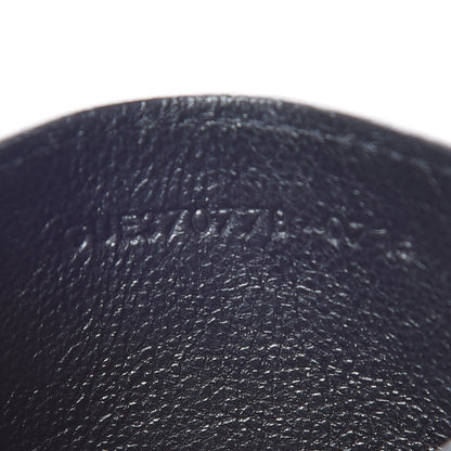 Saint Laurent Calfskin Crocodile Embossed Monogram Credit Card Case Black 8 of 8