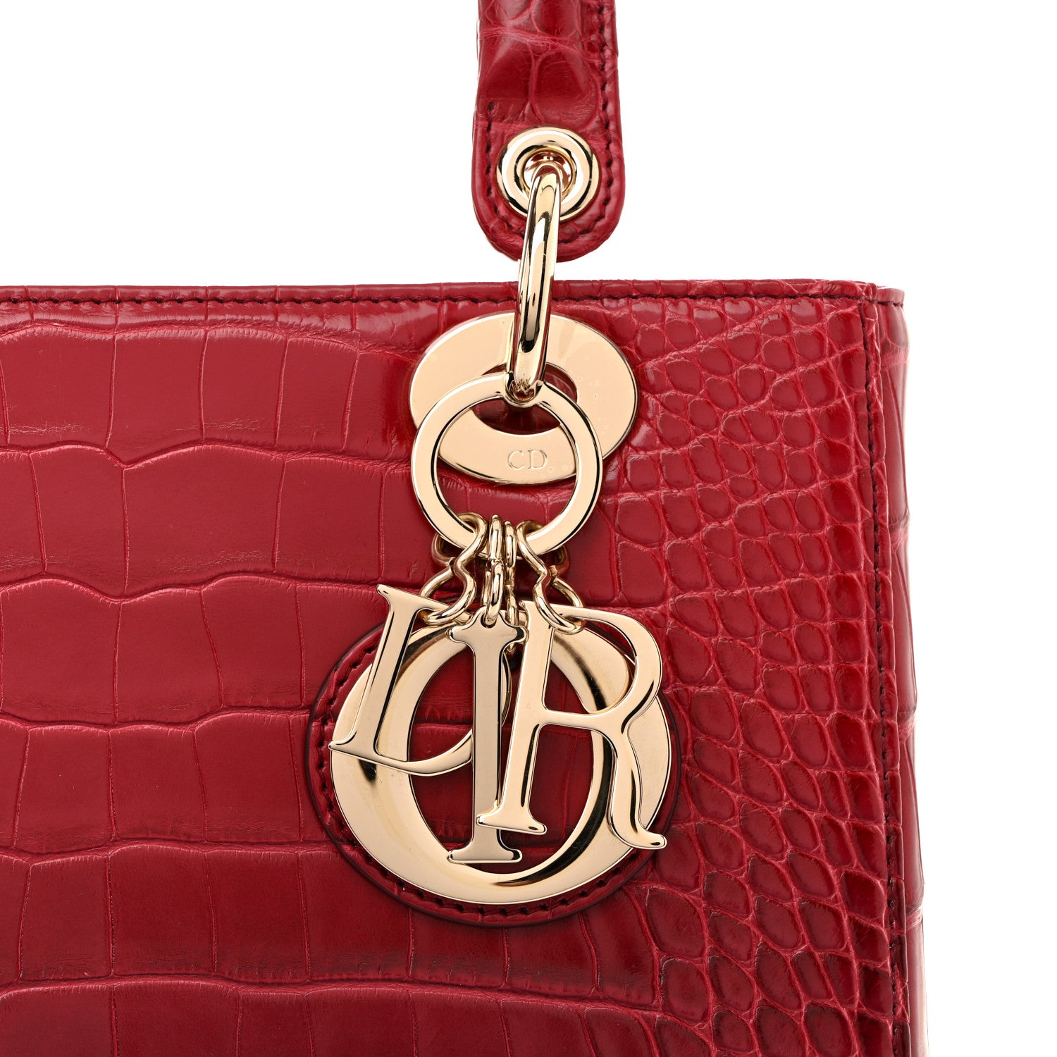 Christian Dior Alligator Gradient Medium Lady Dior Red 8 of 10