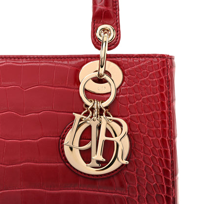 Christian Dior Alligator Gradient Medium Lady Dior Red 8 of 10