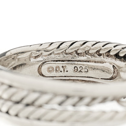 David Yurman Sterling Silver Diamond X Crossover Ring 50 5.5 3 of 3