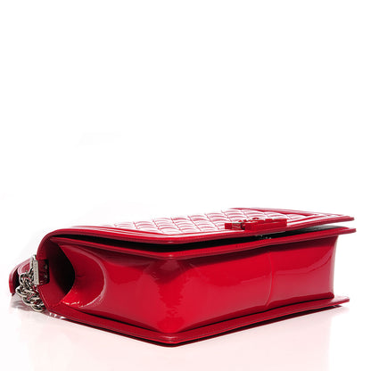 Chanel Patent Leather New Medium Boy Flap Plexiglass Red 4 of 9