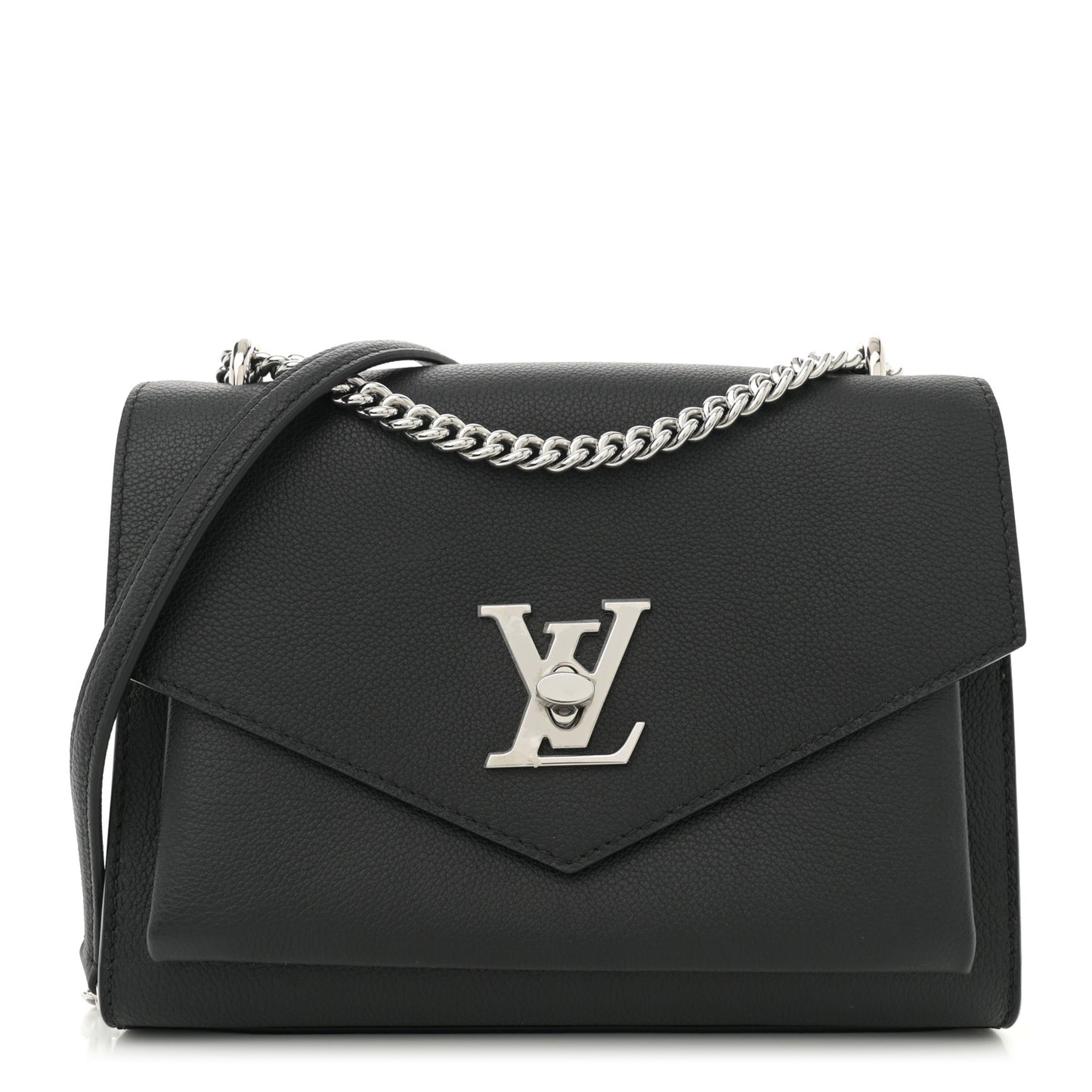 Soft Calfskin Mylockme Chain Bag BB Black