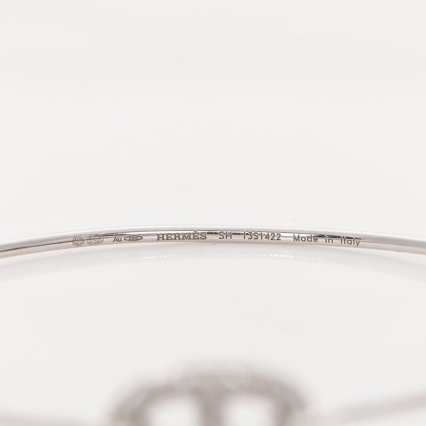 18K White Gold Diamond PM Ronde Chaine d'Ancre Bracelet SH