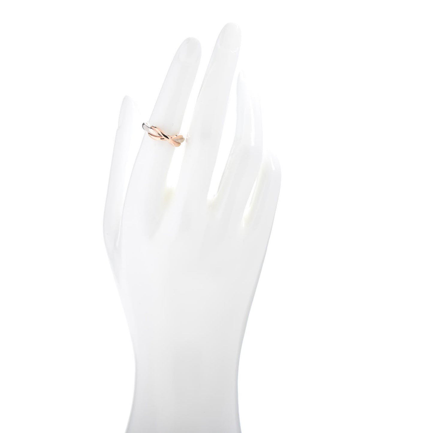 Sterling Silver 18K Rose Gold Infinity Ring 50 5.25