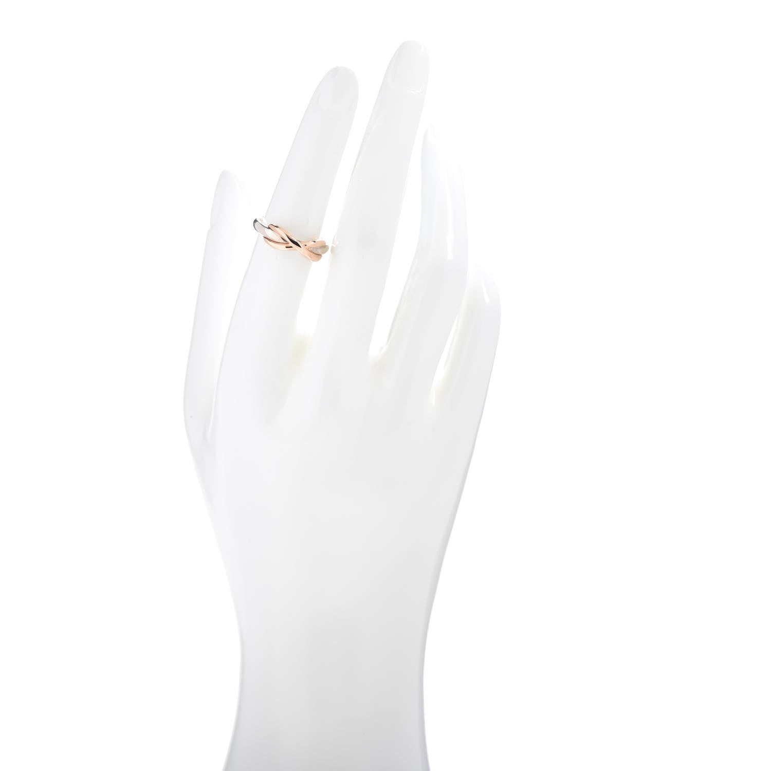 Tiffany Sterling Silver 18K Rose Gold Infinity Ring 50 5.25 2 of 5