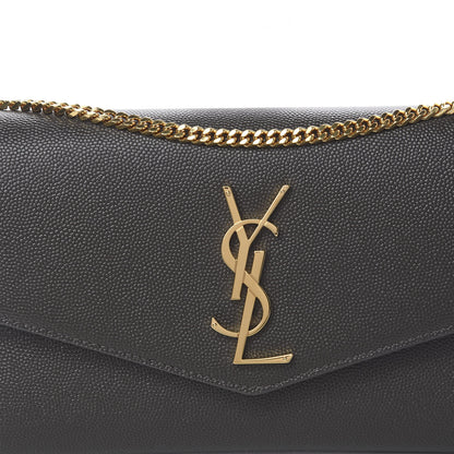 Saint Laurent Grain De Poudre Uptown Chain Wallet Pebble 9 of 10