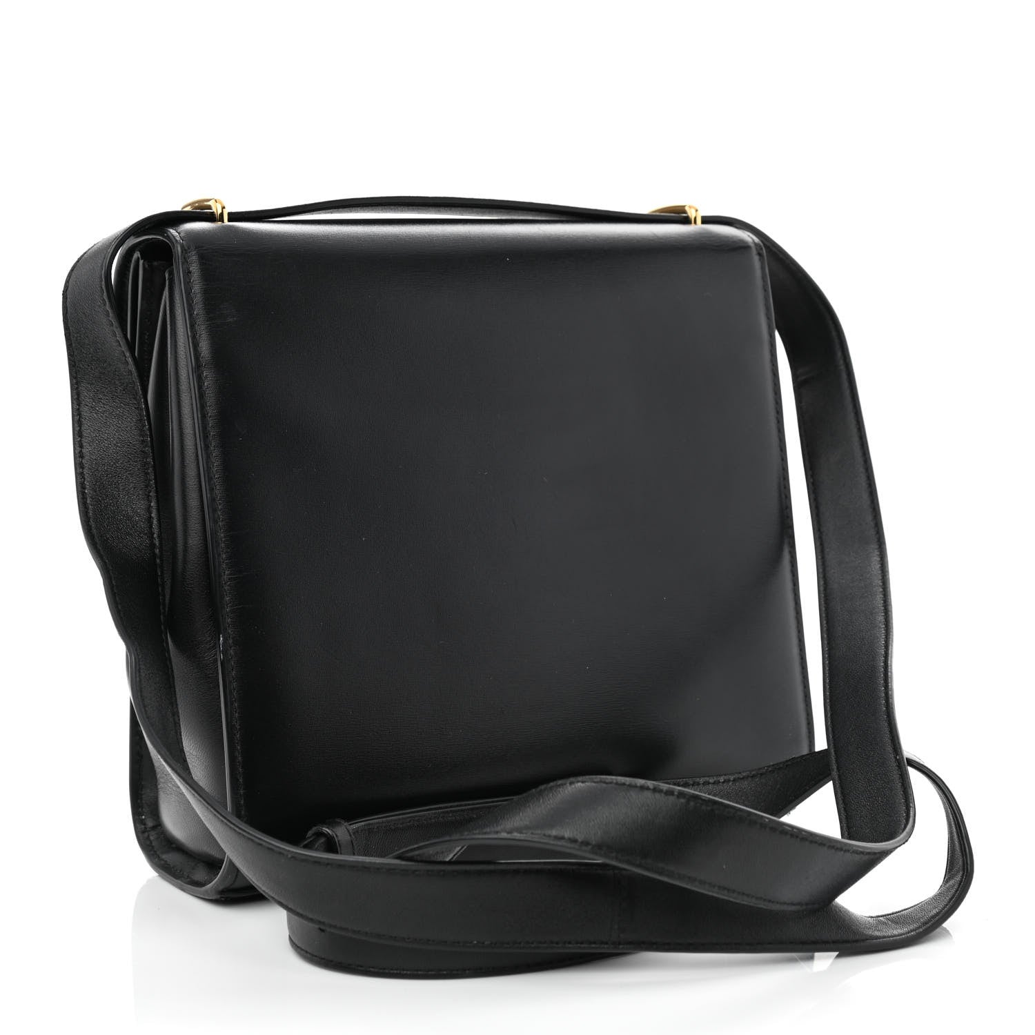 Bottega Veneta Box Calfskin Nappa Clip Bag Black 3 of 9