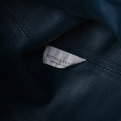 Bottega Veneta Smooth Butter Calf The Pouch Oversized Clutch Deep Blue 7 of 14