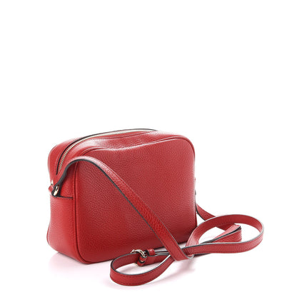 Gucci Pebbled Calfskin Small Soho Disco Bag Tabasco Red 3 of 8