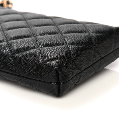Chanel Caviar Quilted French New Wave Phone Holder With Chain Black 12 of 12