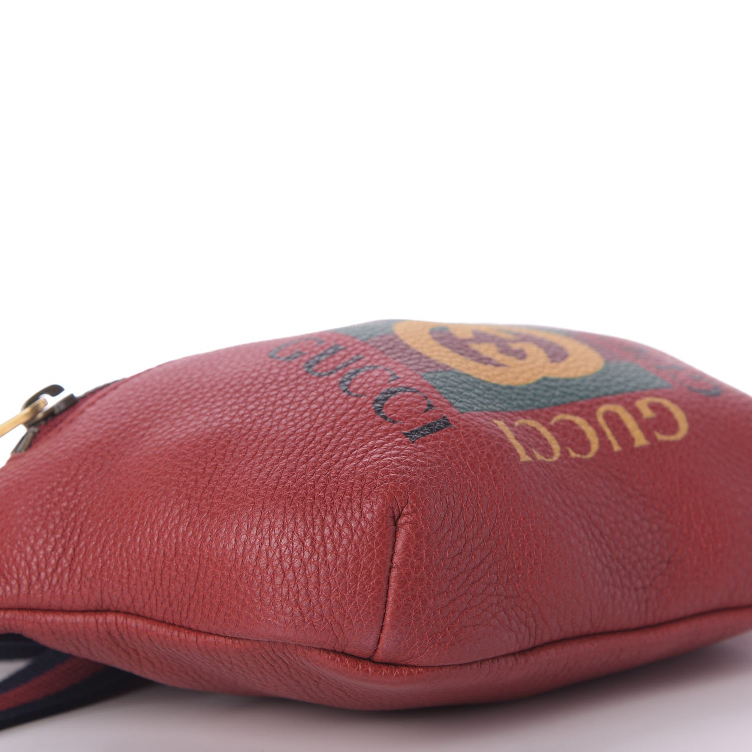 Gucci Grained Calfskin Small Logo Belt Bag Hibiscus Red 6 of 9