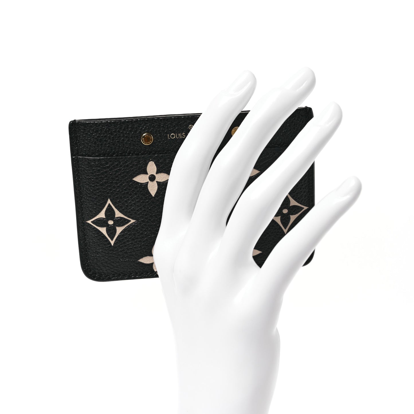 Empreinte Card Holder Black Beige