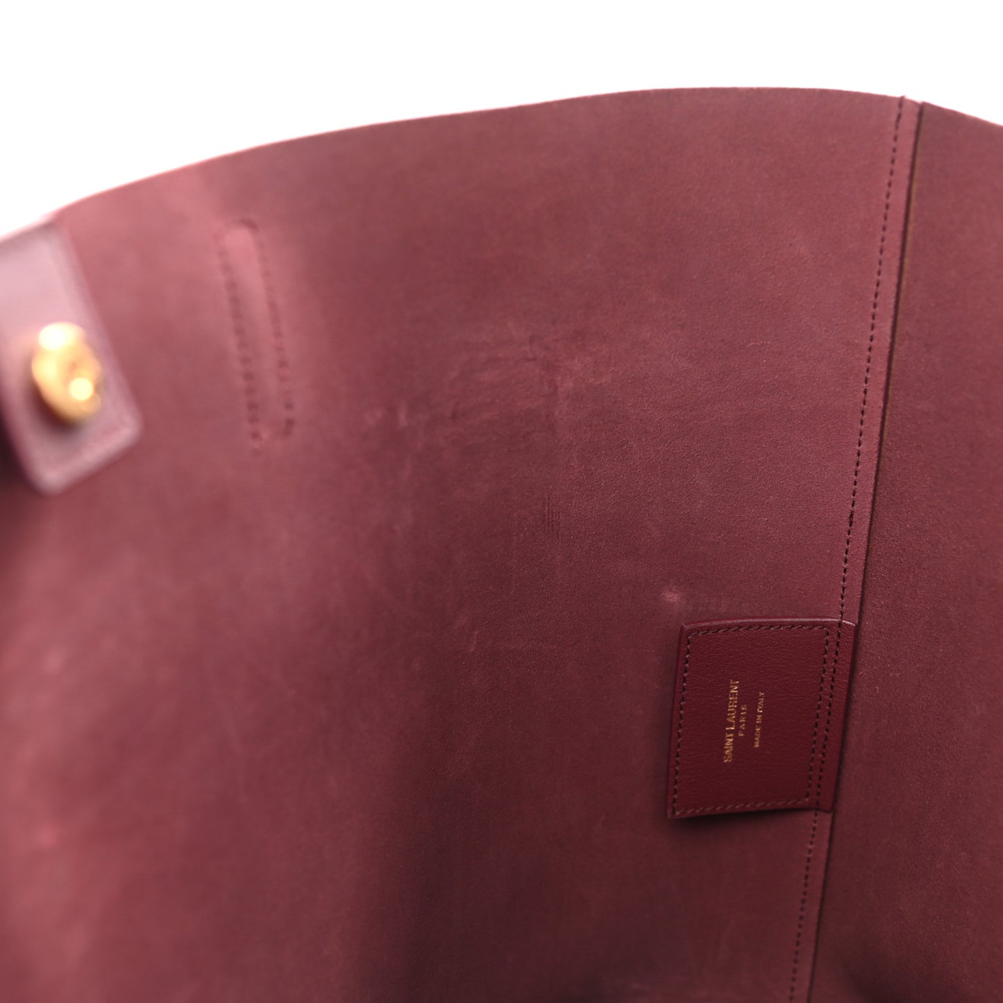 Calfskin Large Shopping Tote Bordeaux