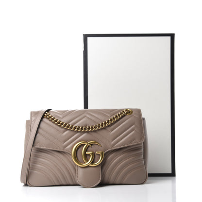 Gucci Calfskin Matelasse Medium GG Marmont Shoulder Bag Porcelain Rose 11 of 11