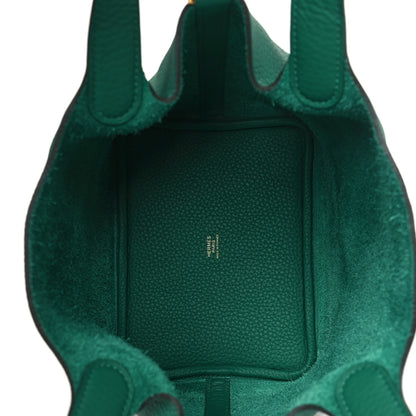 Hermes Taurillon Clemence Picotin Lock 18 PM Vert Jade Vert Jade 5 of 11