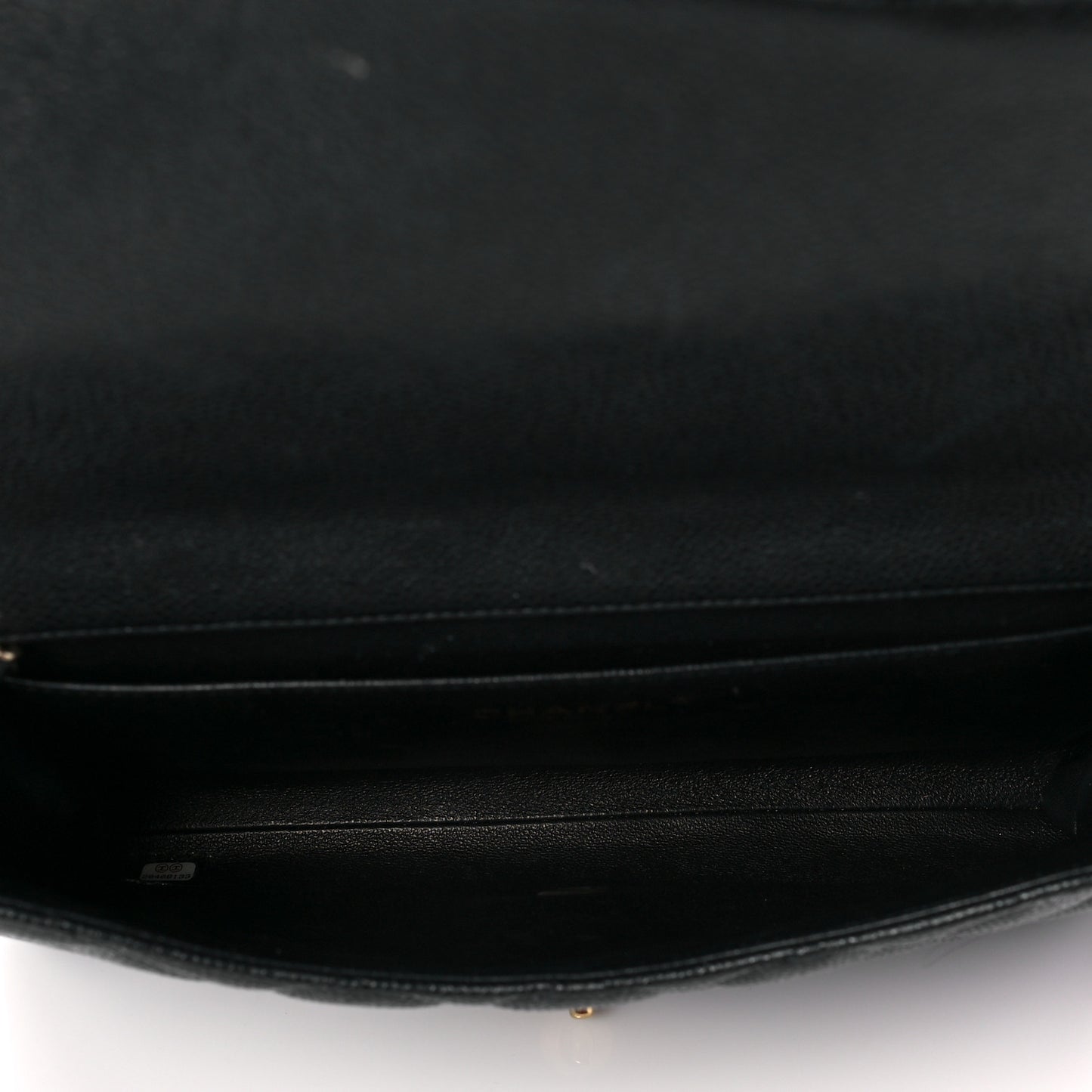 Caviar Quilted Clutch With Chain Flap Black