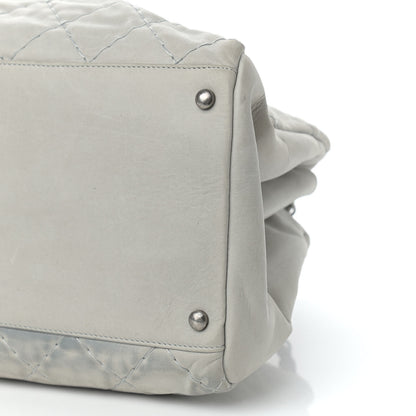Chanel Iridescent Calfskin Large Just Mademoiselle Grey 9 of 10