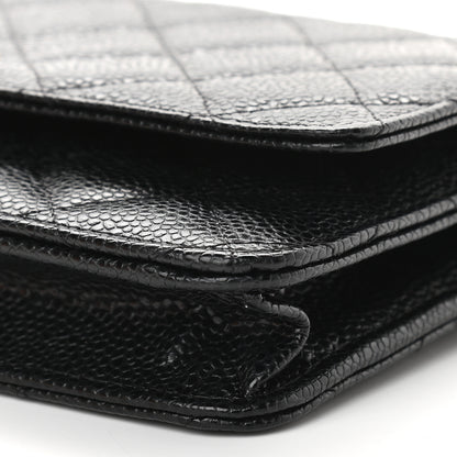 Chanel Caviar Quilted Wallet On Chain WOC Black 10 of 10