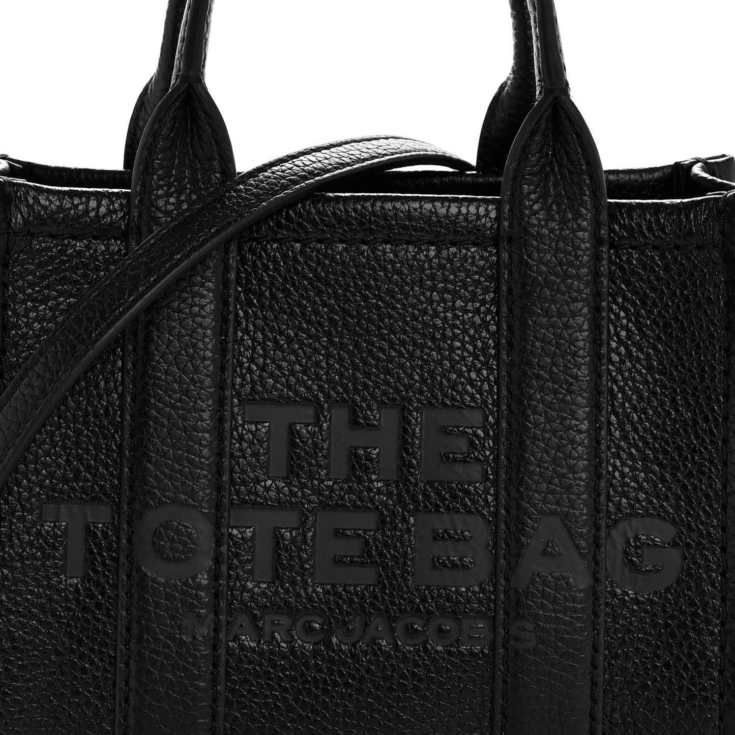 Grained Calfskin Crossbody The Tote Bag Black