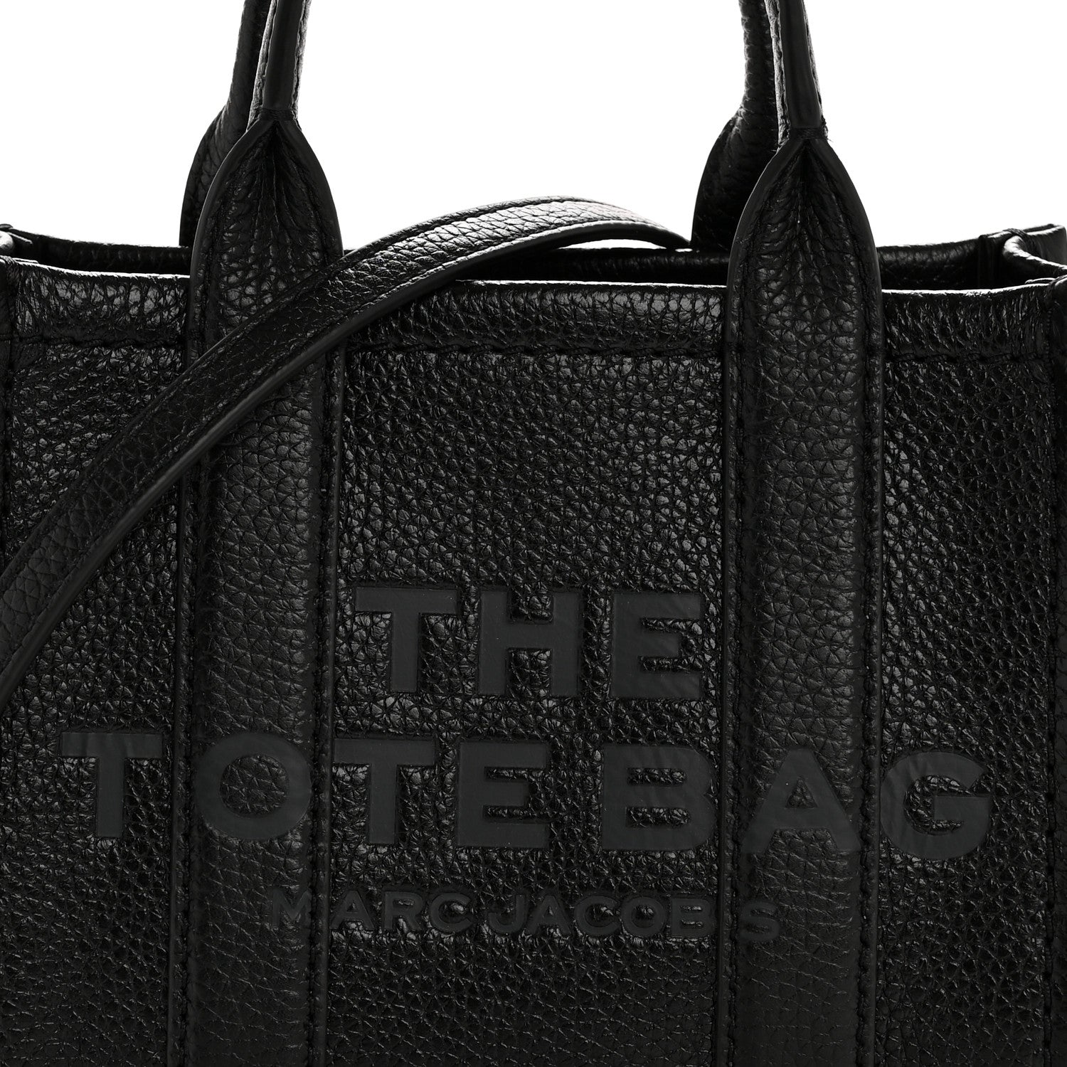 Marc Jacobs Grained Calfskin Crossbody The Tote Bag Black 9 of 14