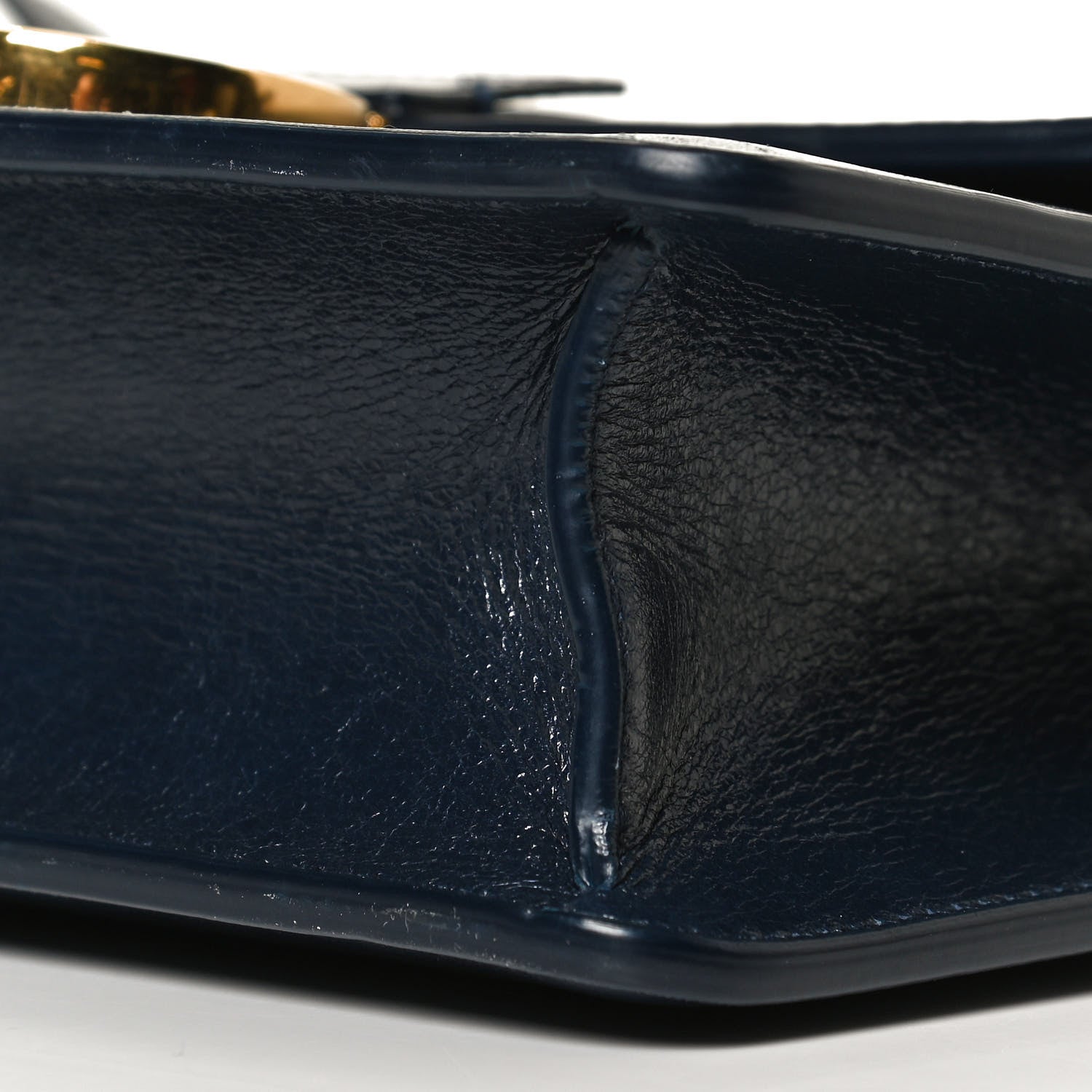 Christian Dior Shiny Crinkled Lambskin 30 Montaigne Flap Bag Indigo 8 of 12
