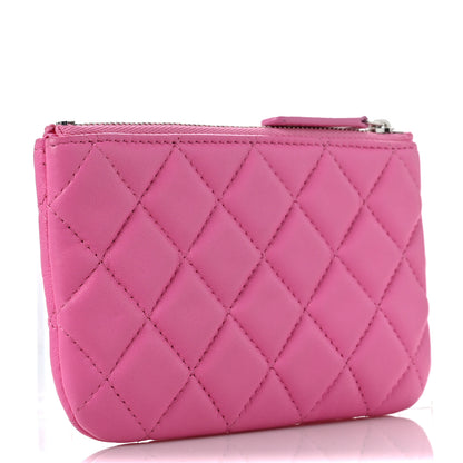 Chanel Lambskin Quilted Small Cosmetic Case Pink 3 of 8