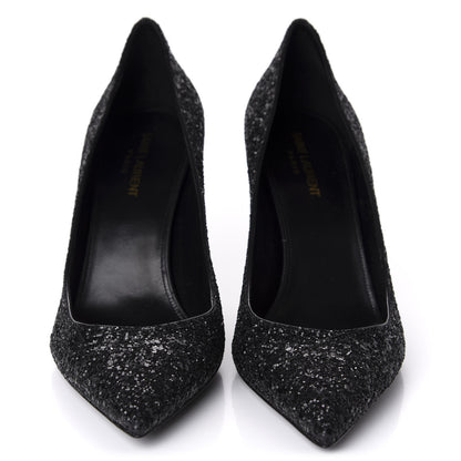Saint Laurent Glitter Opyum 85 Pumps 40 Black 2 of 10