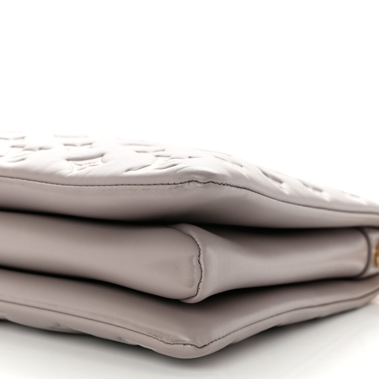 Louis Vuitton Lambskin Embossed Monogram Coussin MM Grey 17 of 27