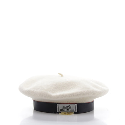 Hermes Merino Wool Bonnie Beret 58 Naturel 5 of 10
