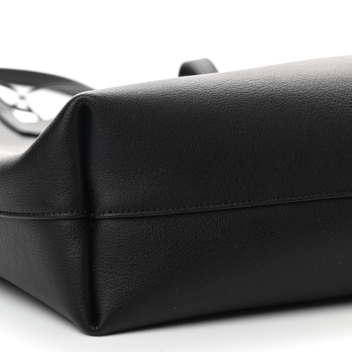 Saint Laurent Calfskin North-South Shopping Tote Black 9 of 10