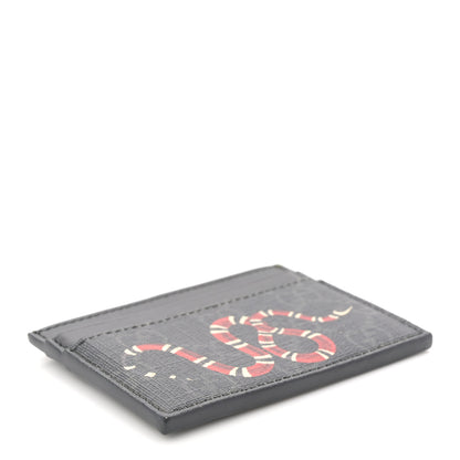 Gucci GG Supreme Monogram Kingsnake Card Holder Black Grey 4 of 7