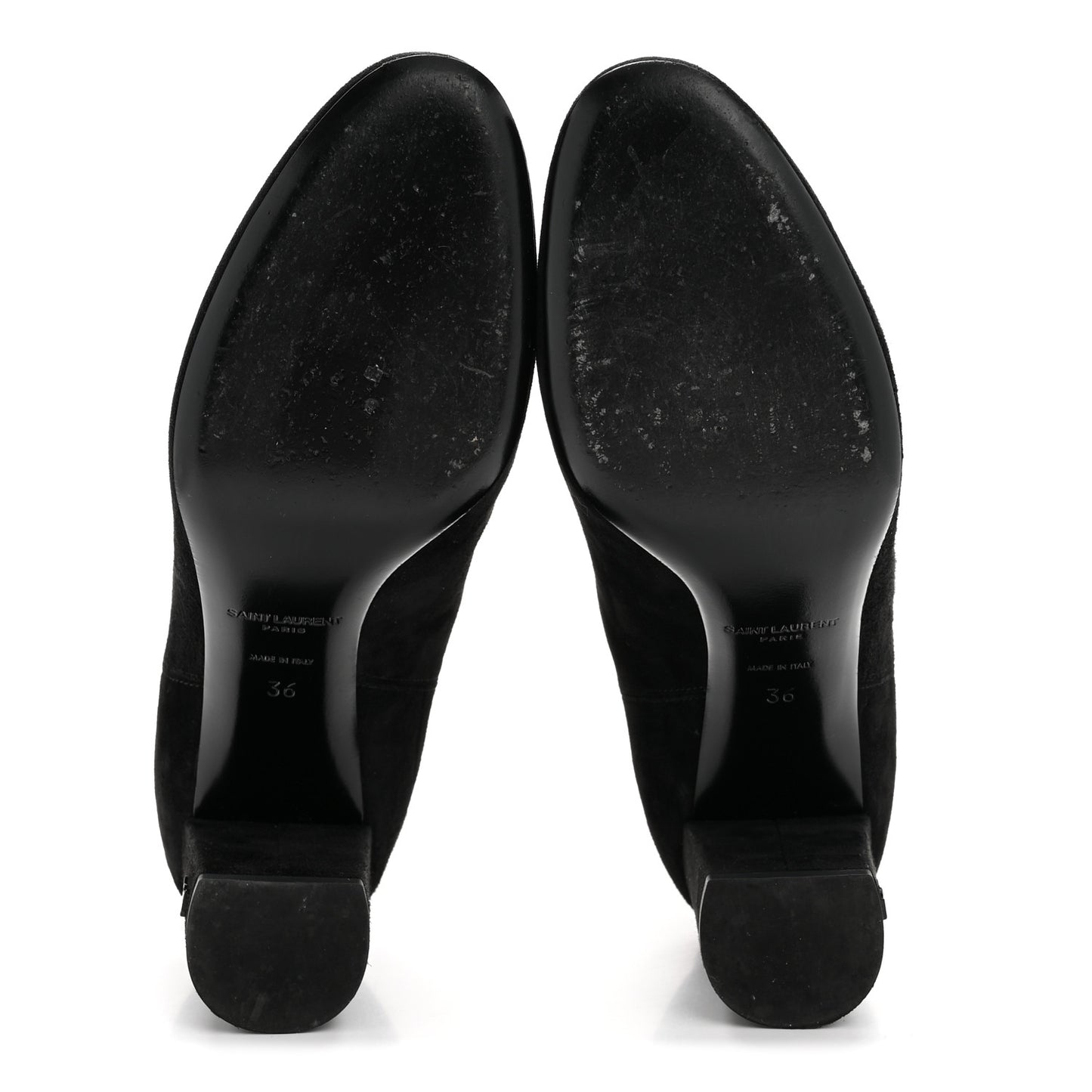 Suede Loulou Pin Booties 36 Black