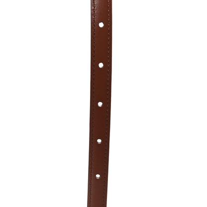 Celine Box Calfskin 13mm Chariot Belt 85 34 Red Wood 3 of 7