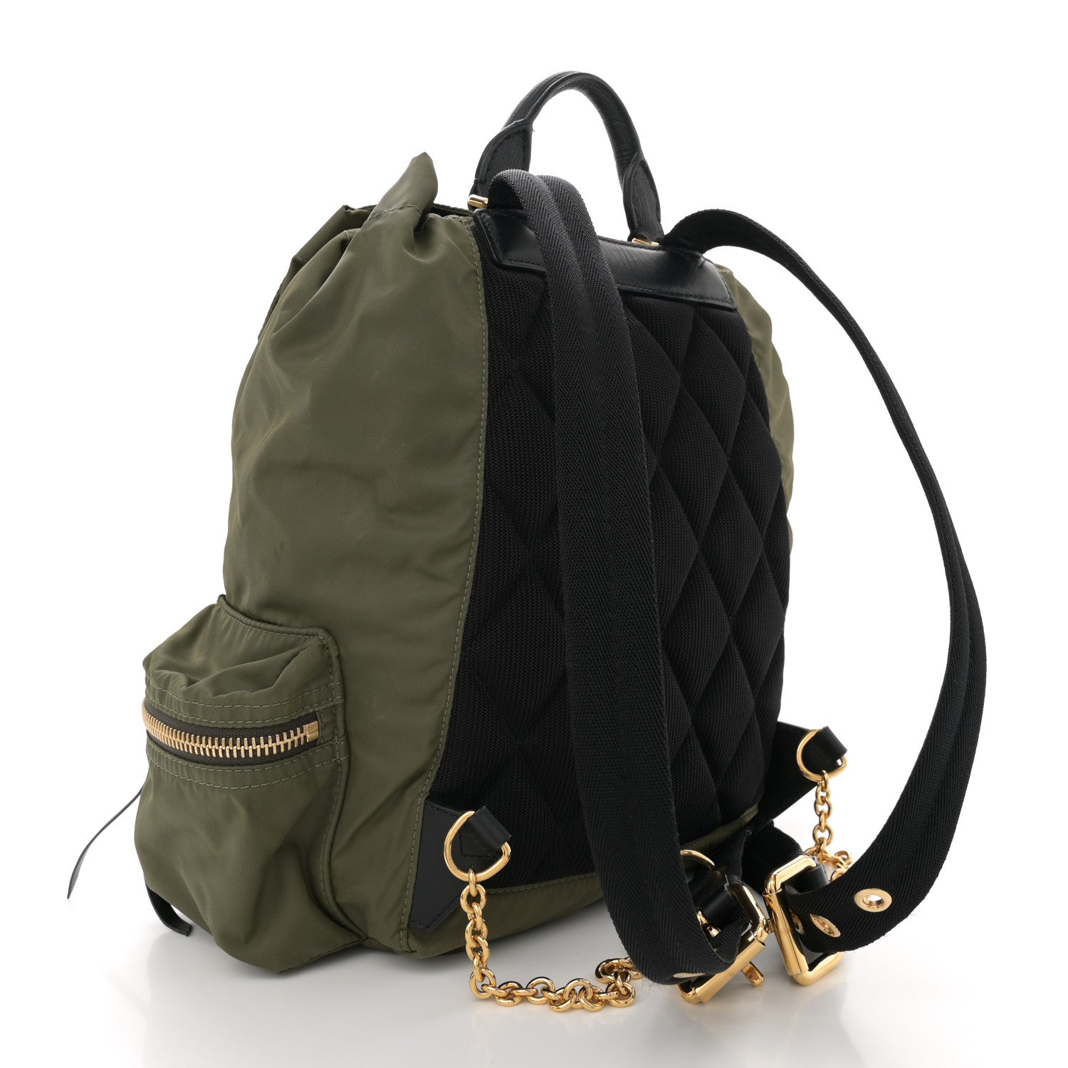 BURBERRY カーキ リュック・バックパック Burberry Nylon Medium Crossbody Rucksack Backpack Canvas Green